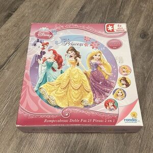 🔴RONDA Disney Princess Circle Reversible Puzzle - 25 Pieces